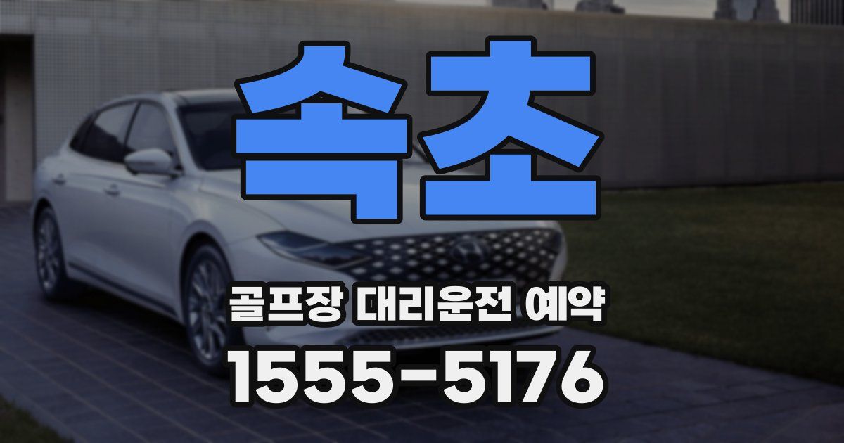 속초 골프장 대리운전 예약