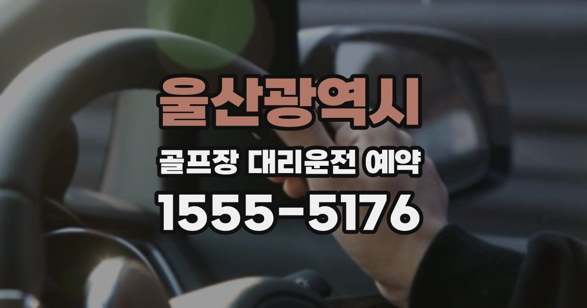 울산광역시 골프장 대리운전 예약