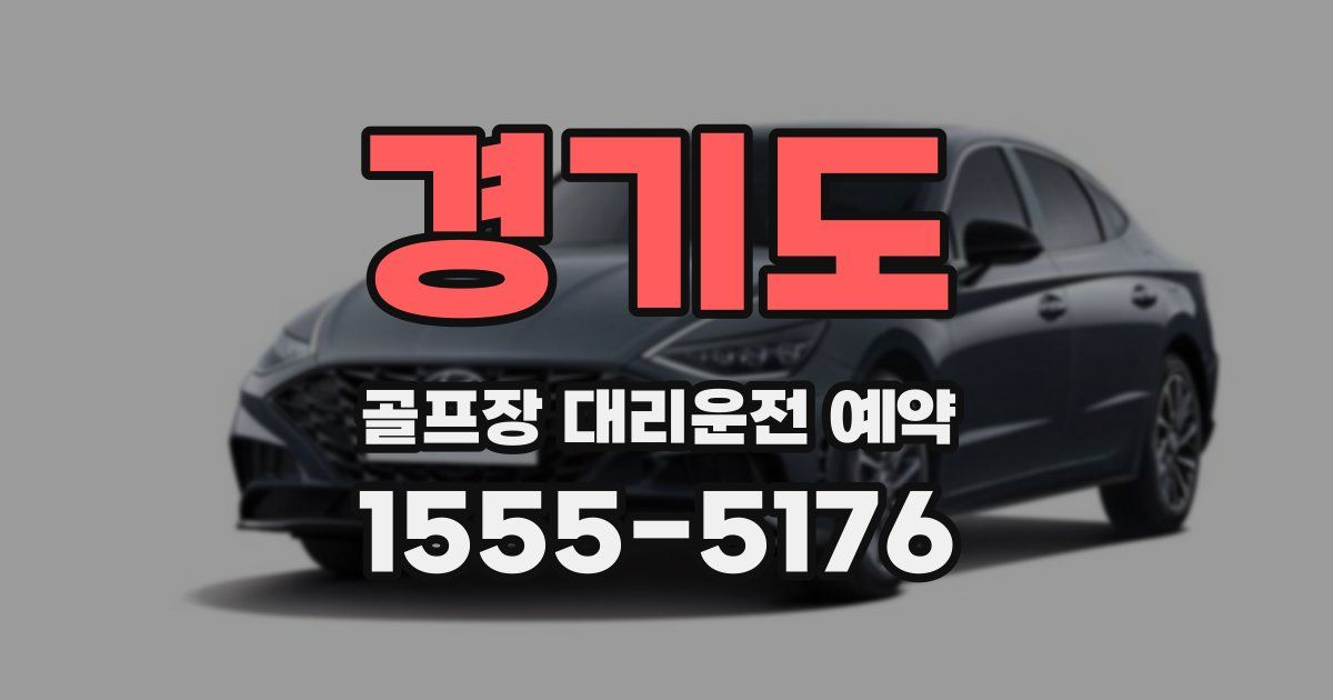 경기도 골프장 대리운전 예약