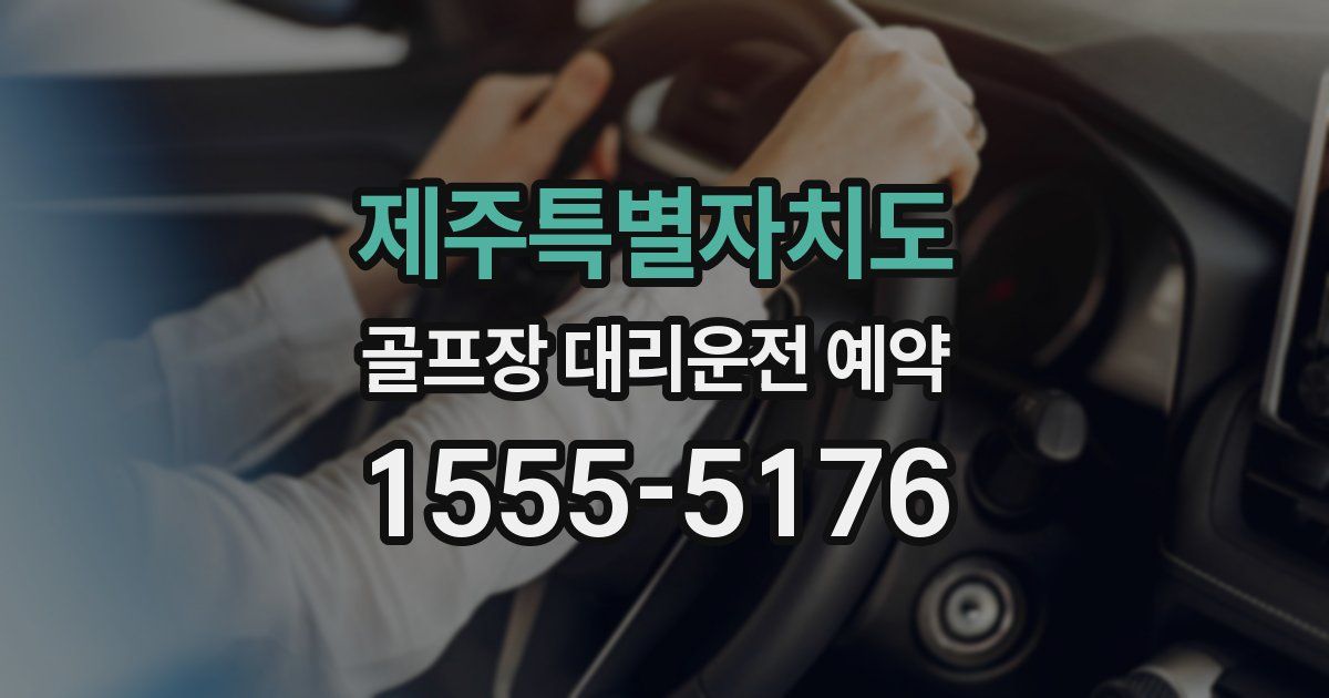 제주특별자치도 골프장 대리운전 예약