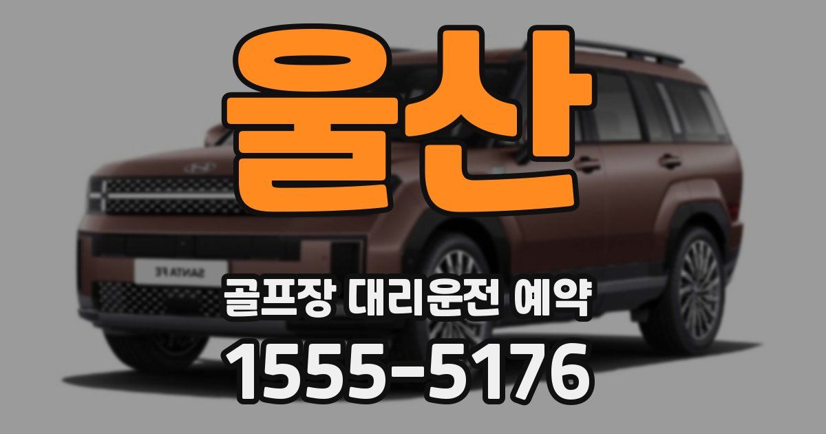 울산 골프장 대리운전 예약
