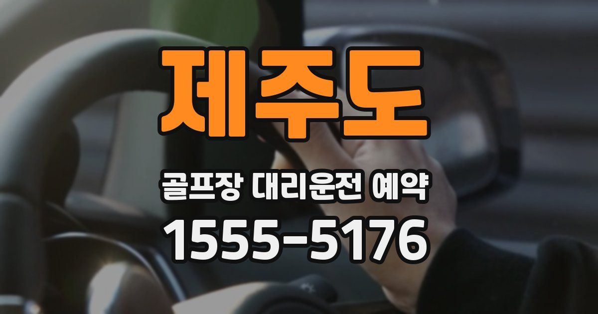 제주도 골프장 대리운전 예약