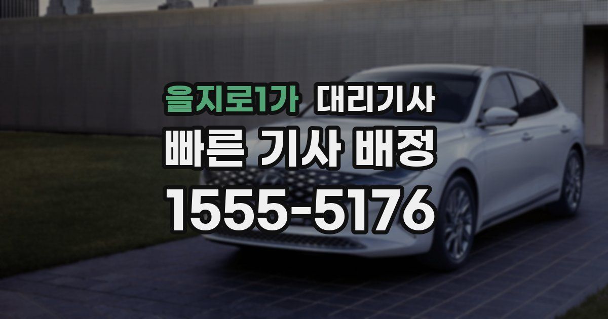 을지로1가 대리기사