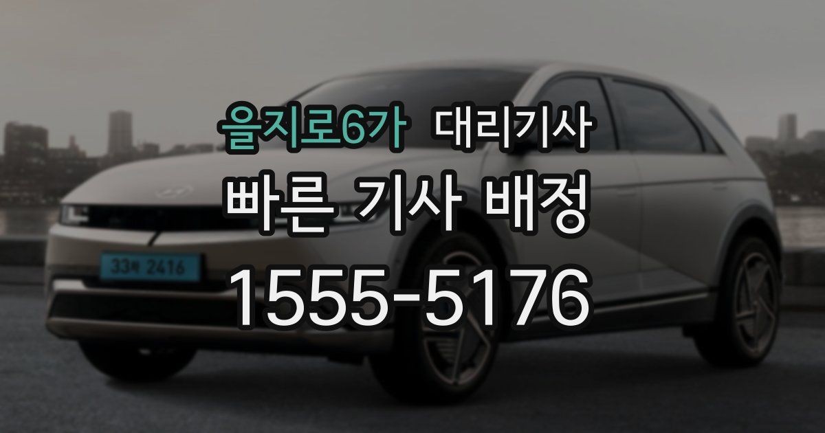 을지로6가 대리기사