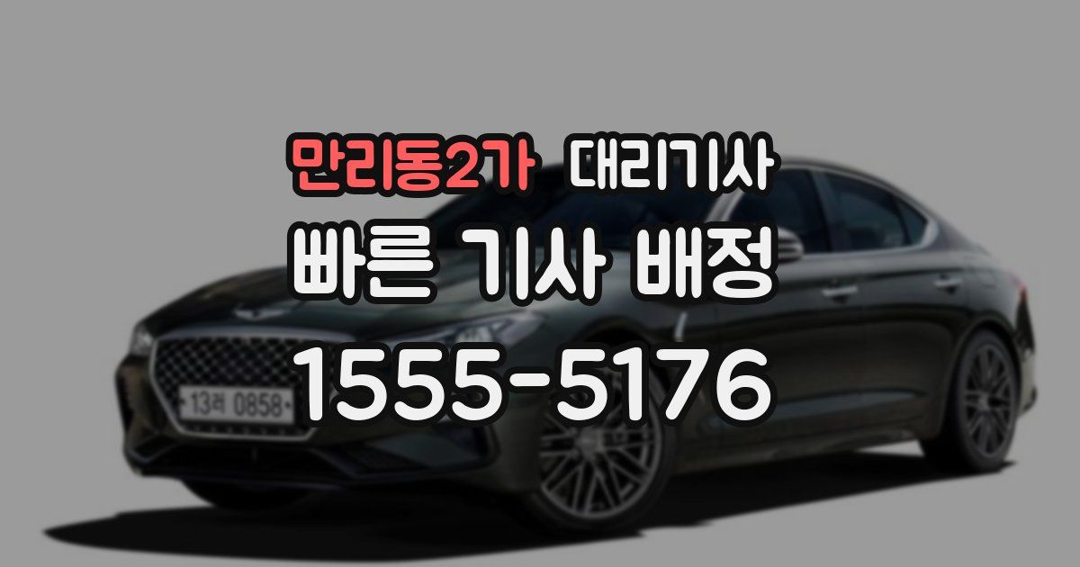 만리동2가 대리기사