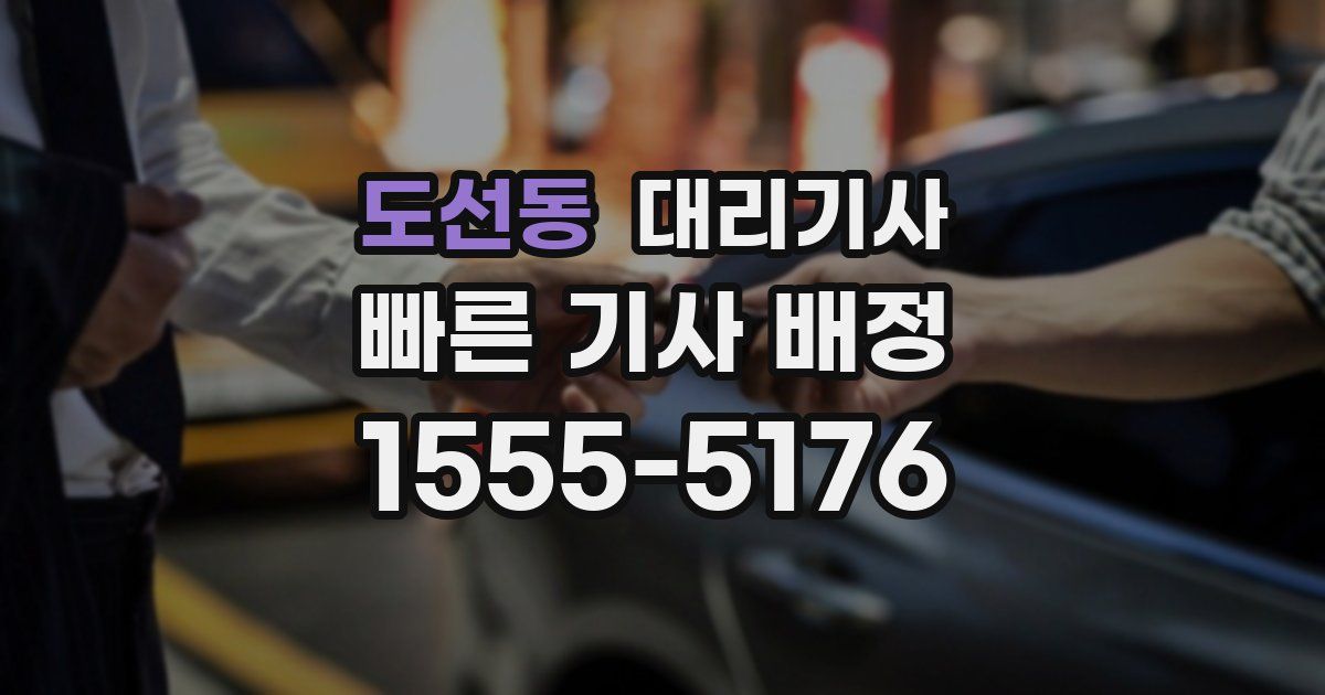 도선동 대리기사