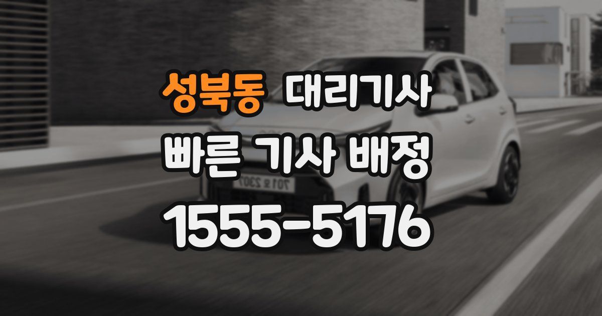 성북동 대리기사