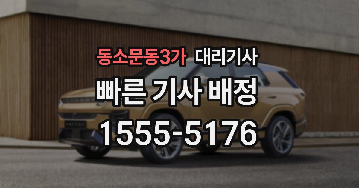 동소문동3가 대리기사