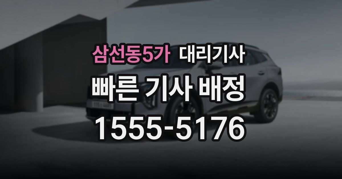 삼선동5가 대리기사