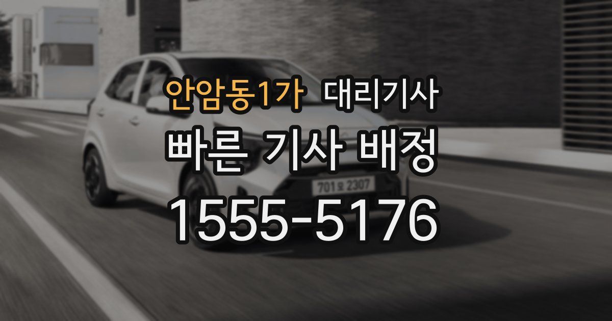 안암동1가 대리기사