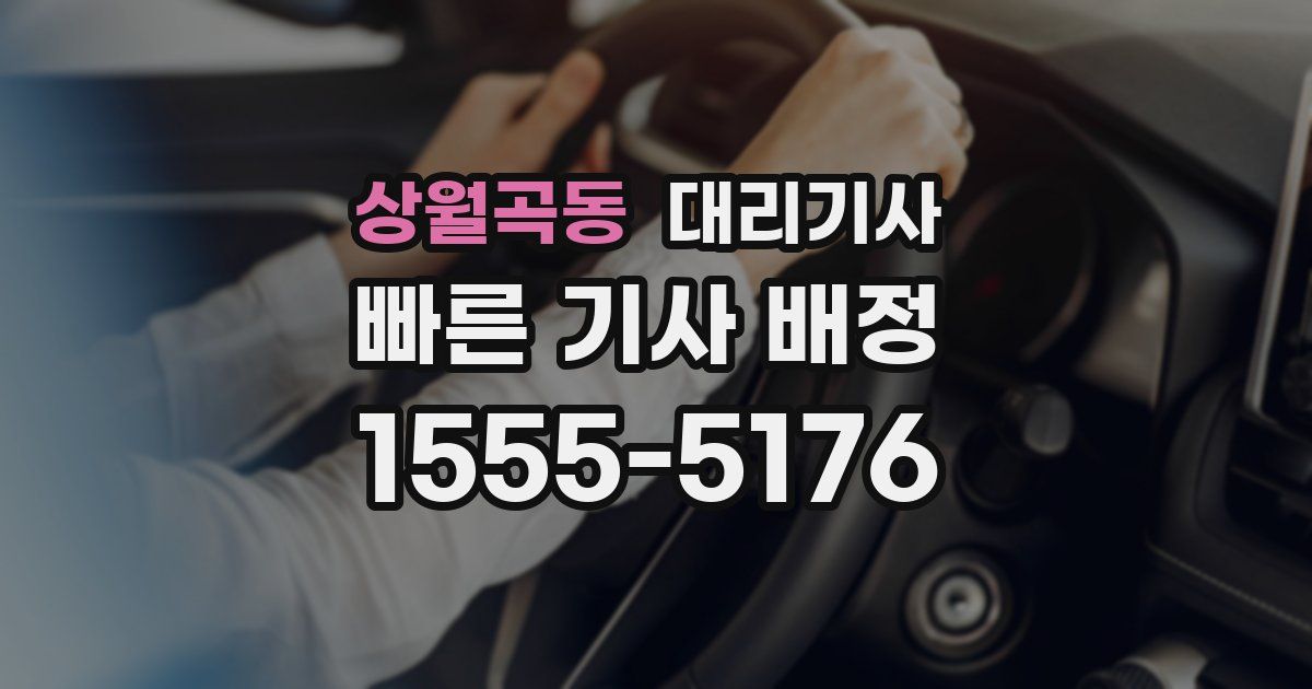 상월곡동 대리기사