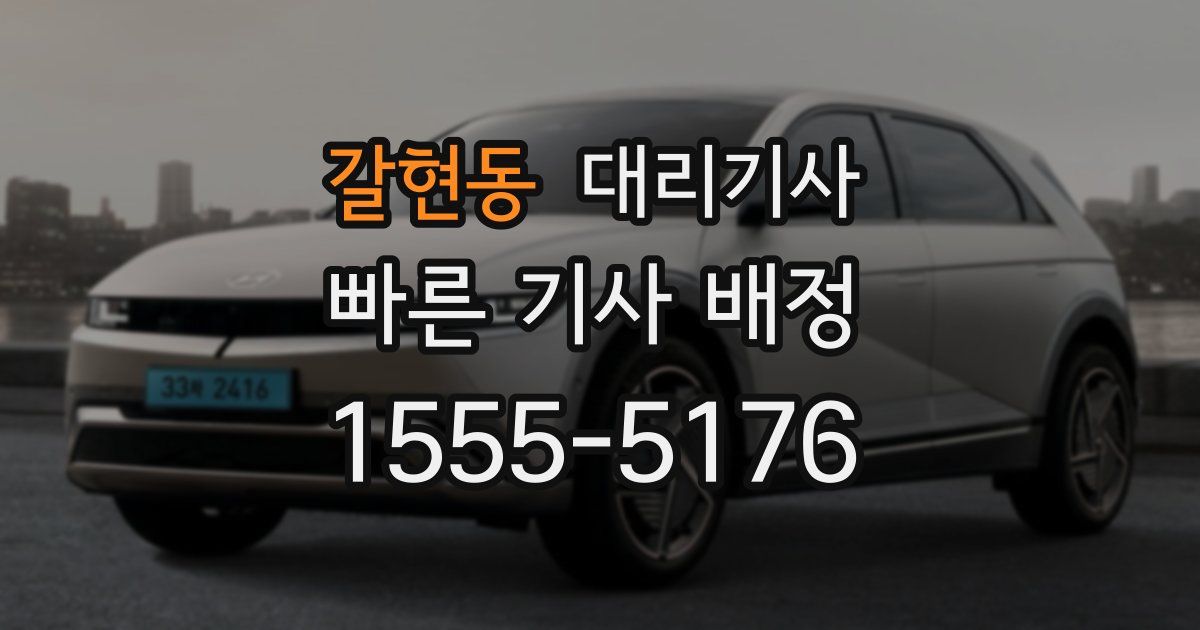 갈현동 대리기사