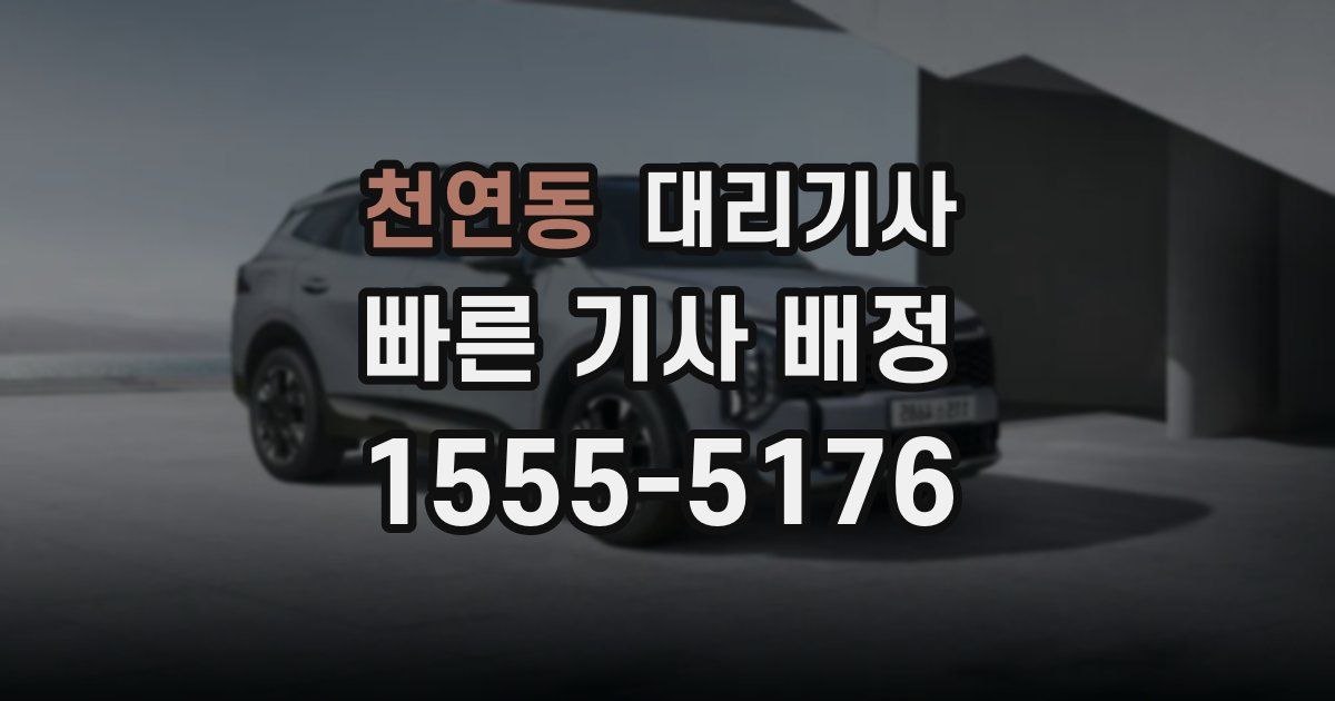 천연동 대리기사