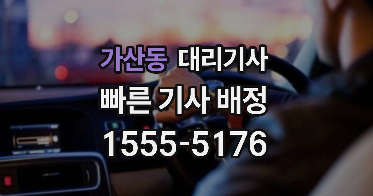 가산동 대리기사