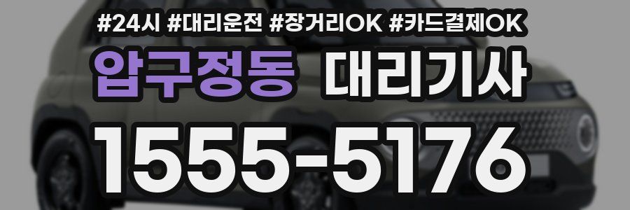 압구정동 대리기사