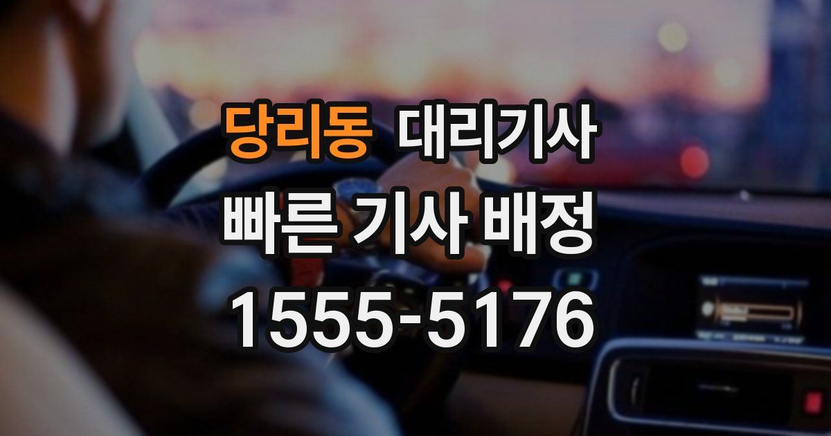 당리동 대리기사