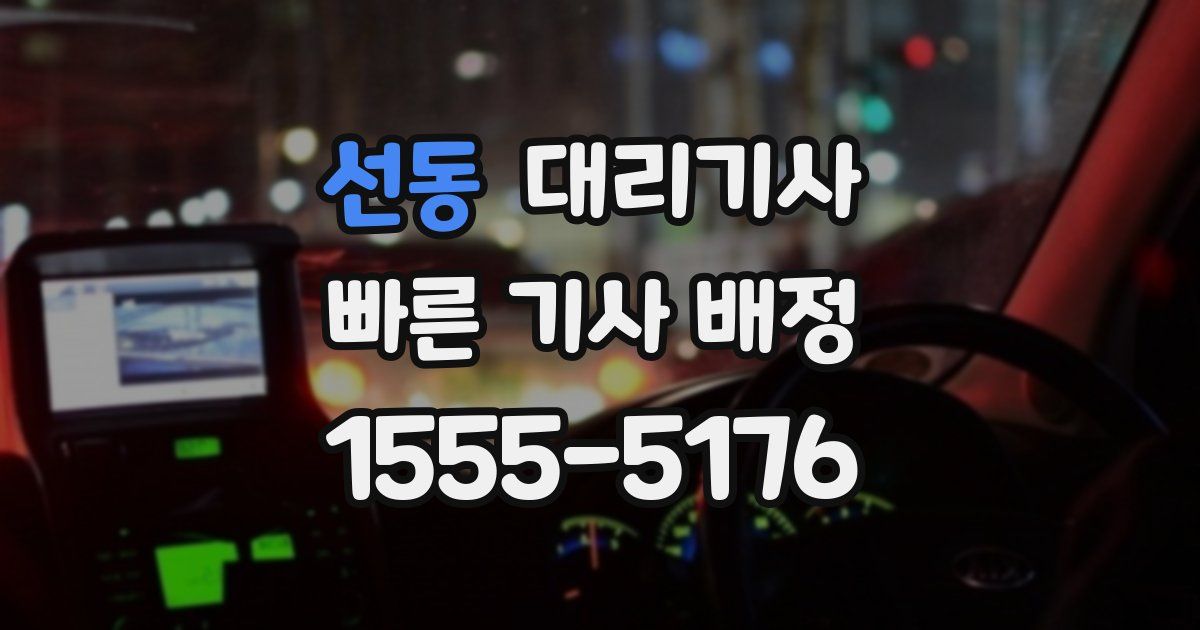 선동 대리기사