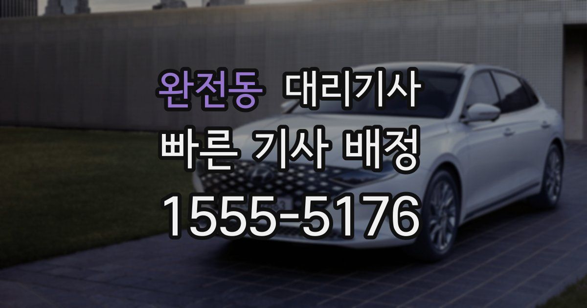 완전동 대리기사