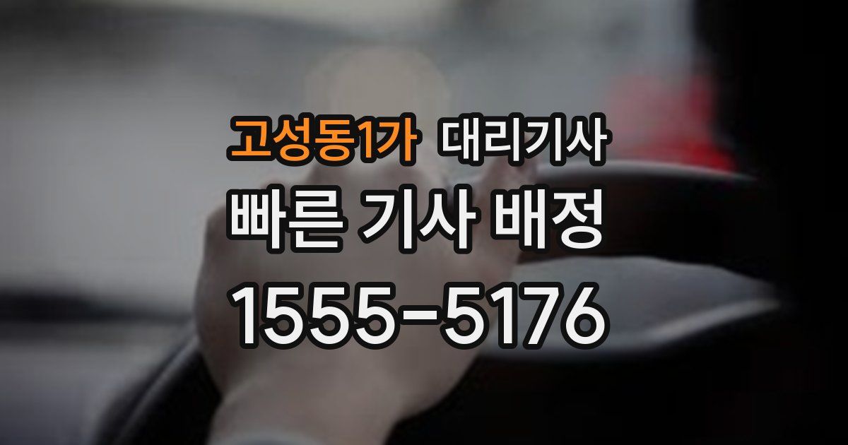 고성동1가 대리기사