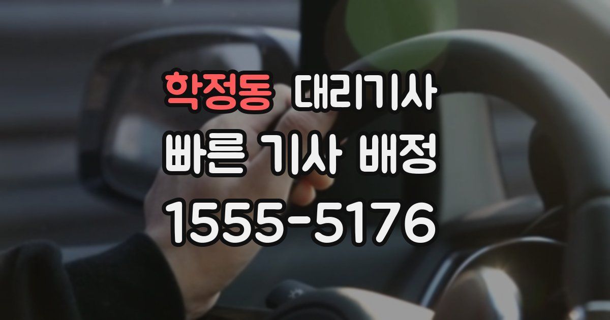 학정동 대리기사