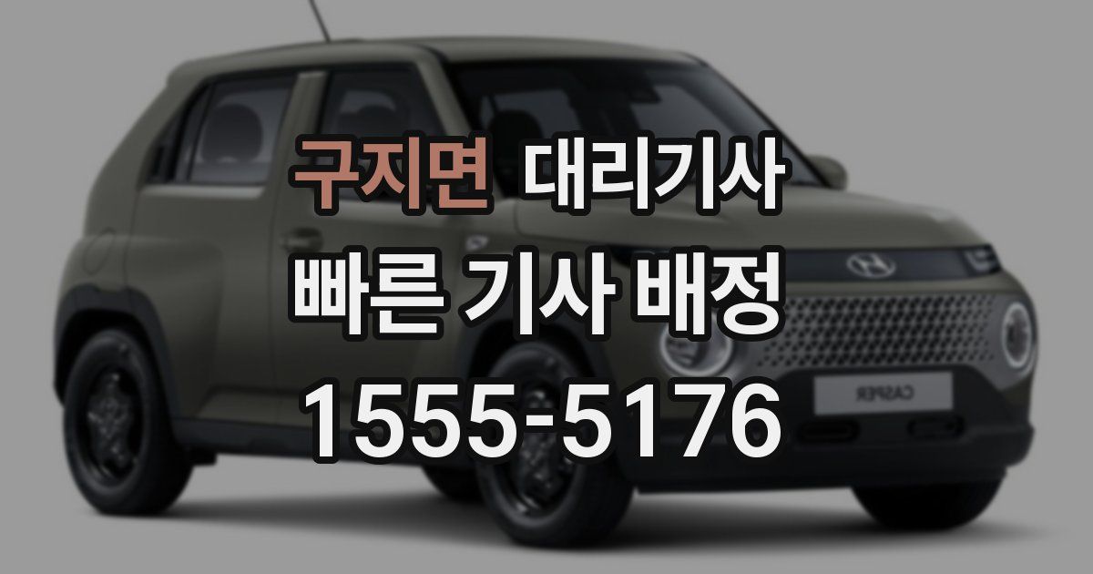 구지면 대리기사