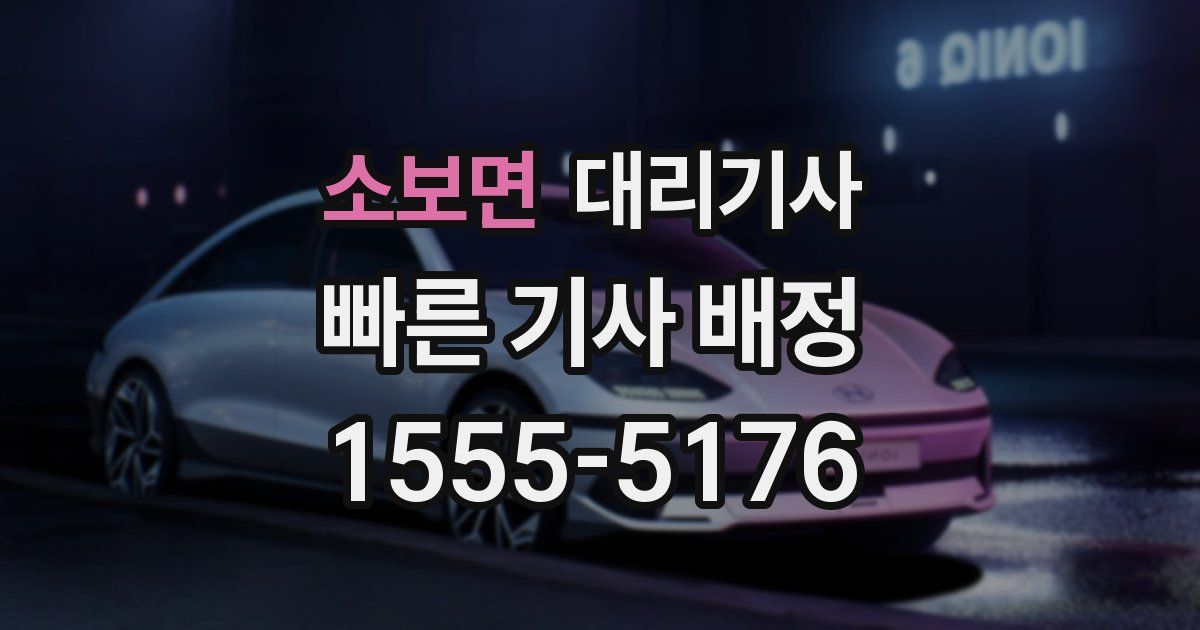소보면 대리기사