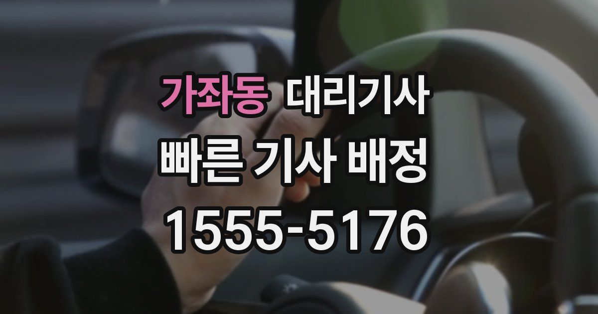 가좌동 대리기사
