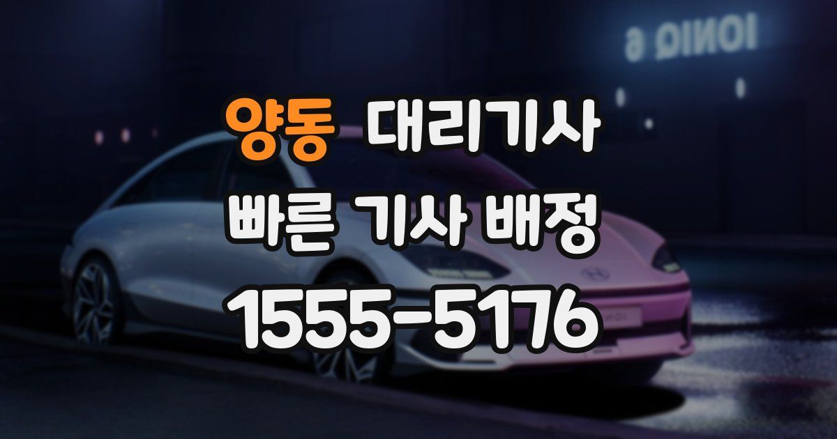 양동 대리기사