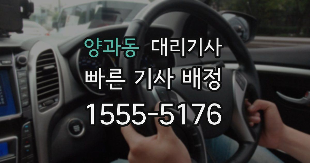 양과동 대리기사