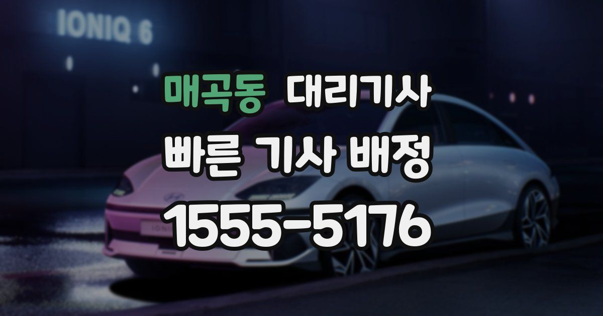 매곡동 대리기사