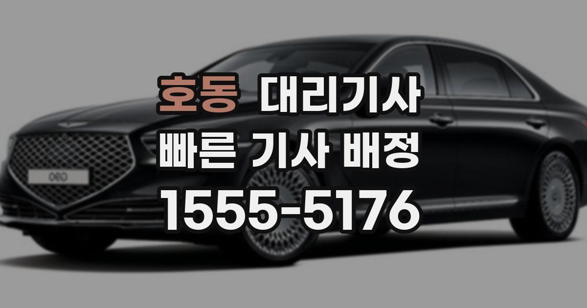 호동 대리기사