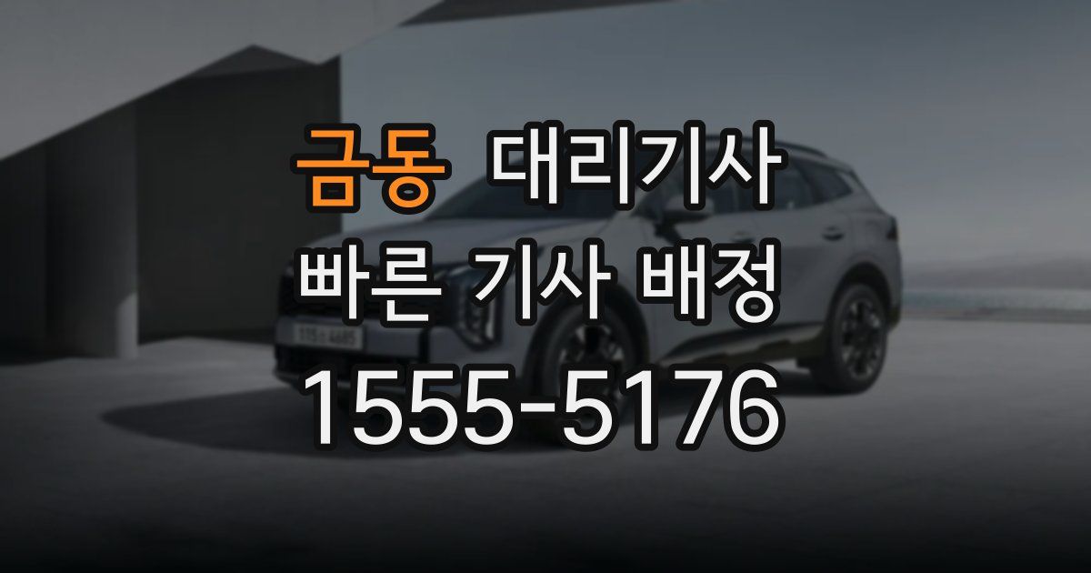금동 대리기사