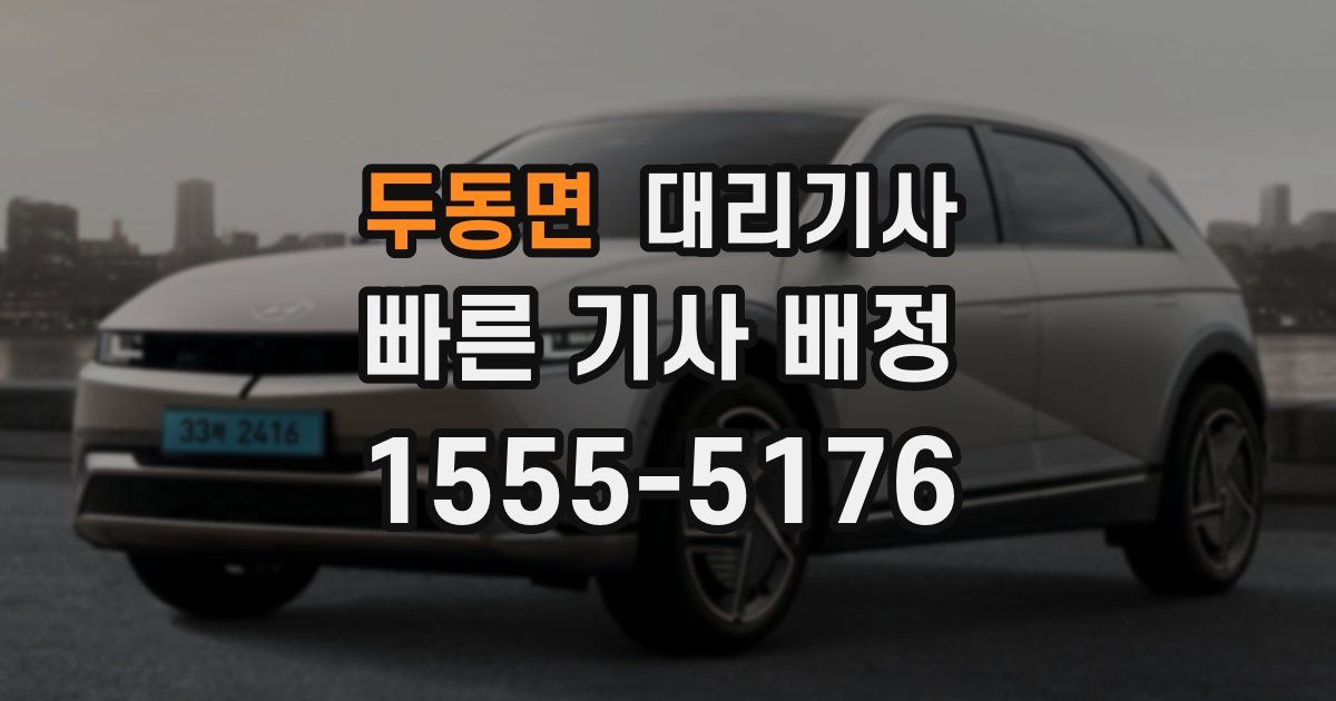 두동면 대리기사