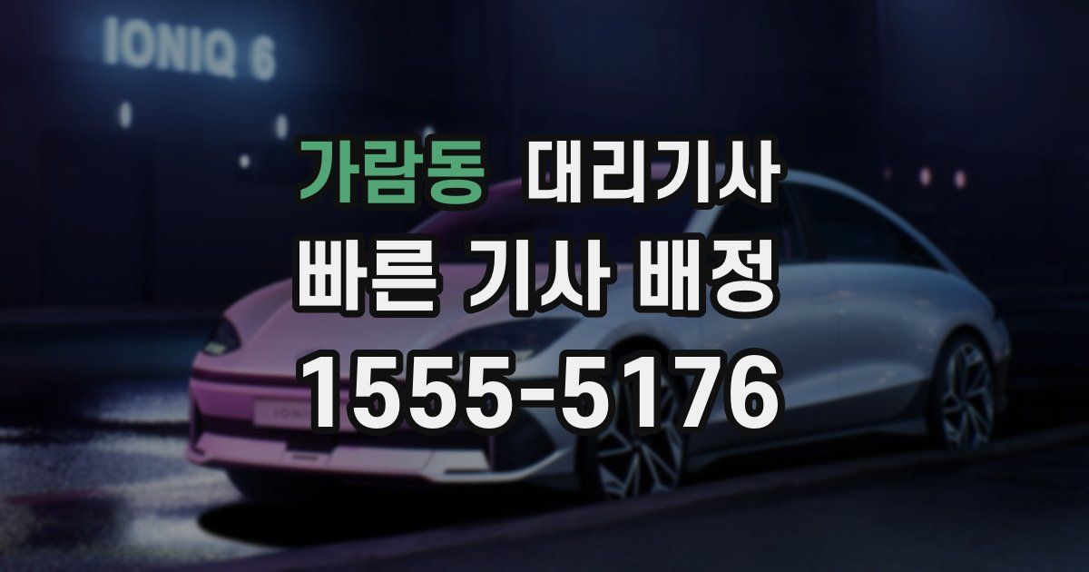 가람동 대리기사