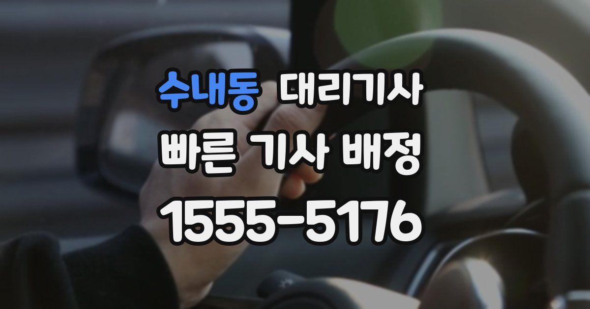 수내동 대리기사