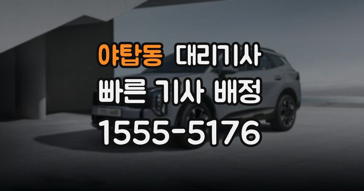 야탑동 대리기사
