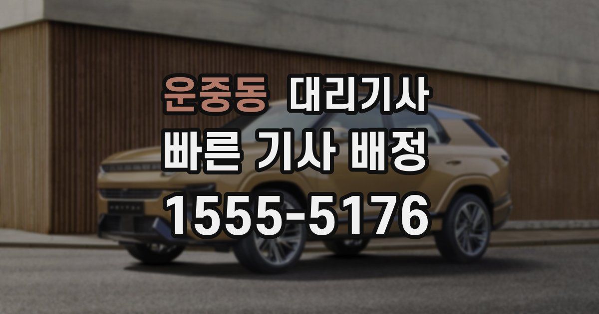 운중동 대리기사