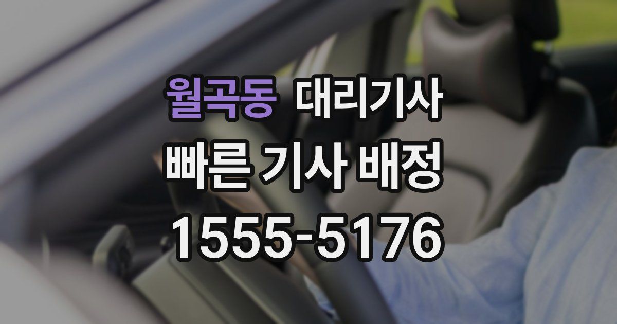 월곡동 대리기사
