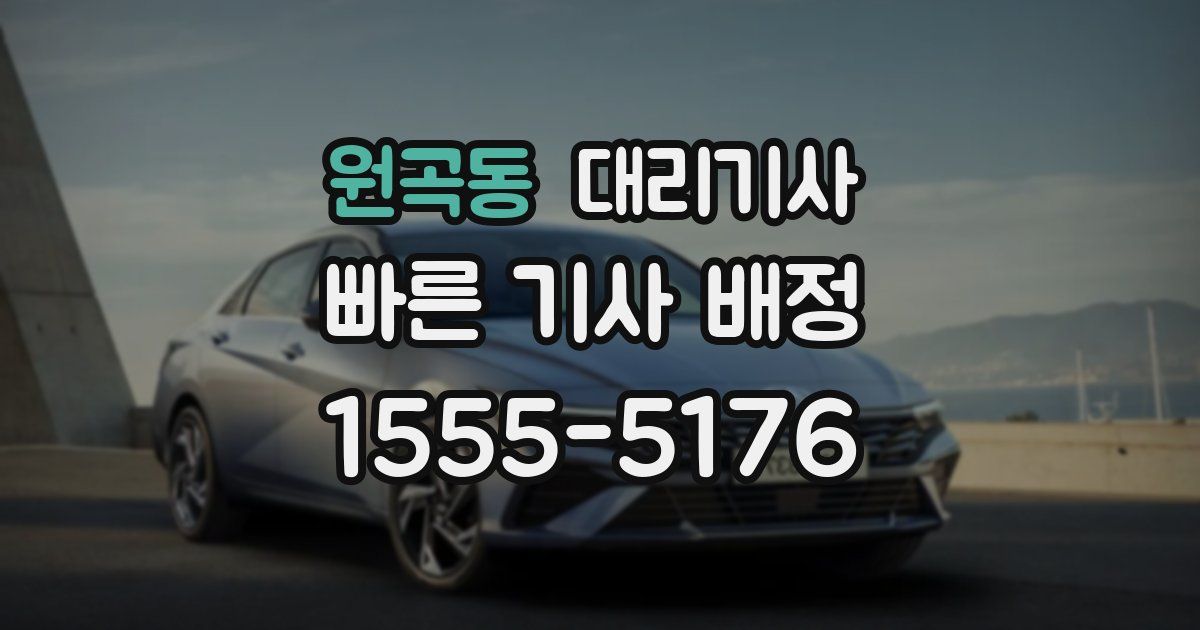 원곡동 대리기사