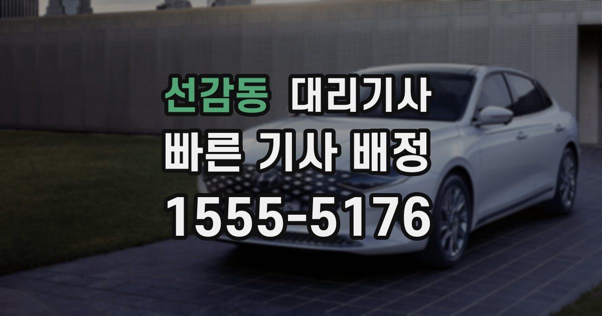 선감동 대리기사