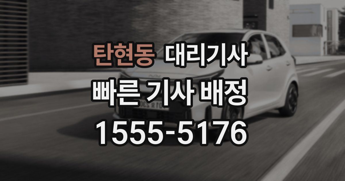 탄현동 대리기사