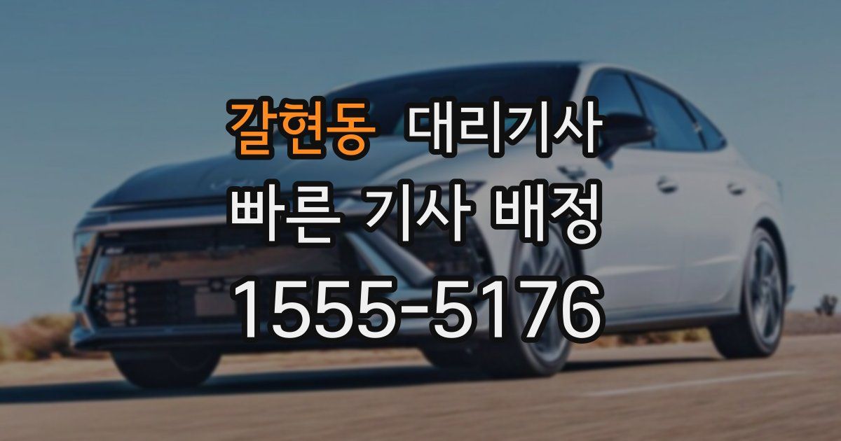 갈현동 대리기사