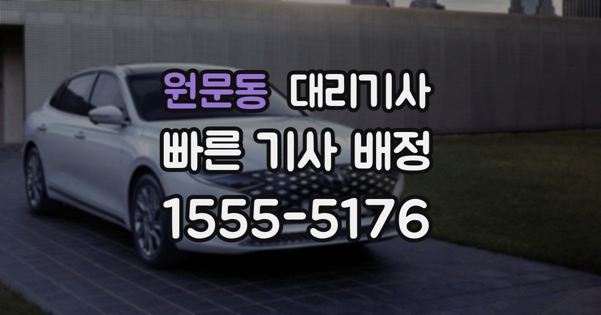 원문동 대리기사