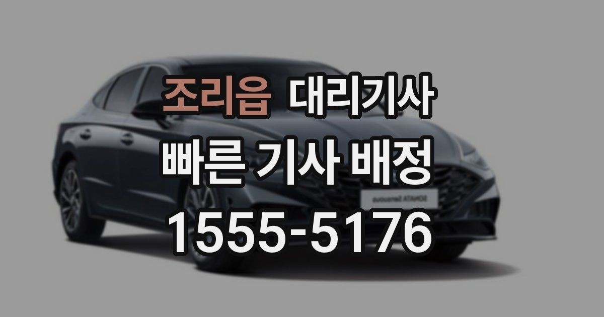 조리읍 대리기사