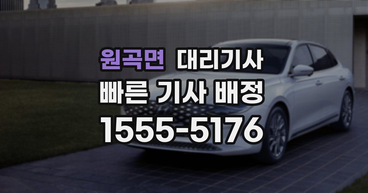 원곡면 대리기사