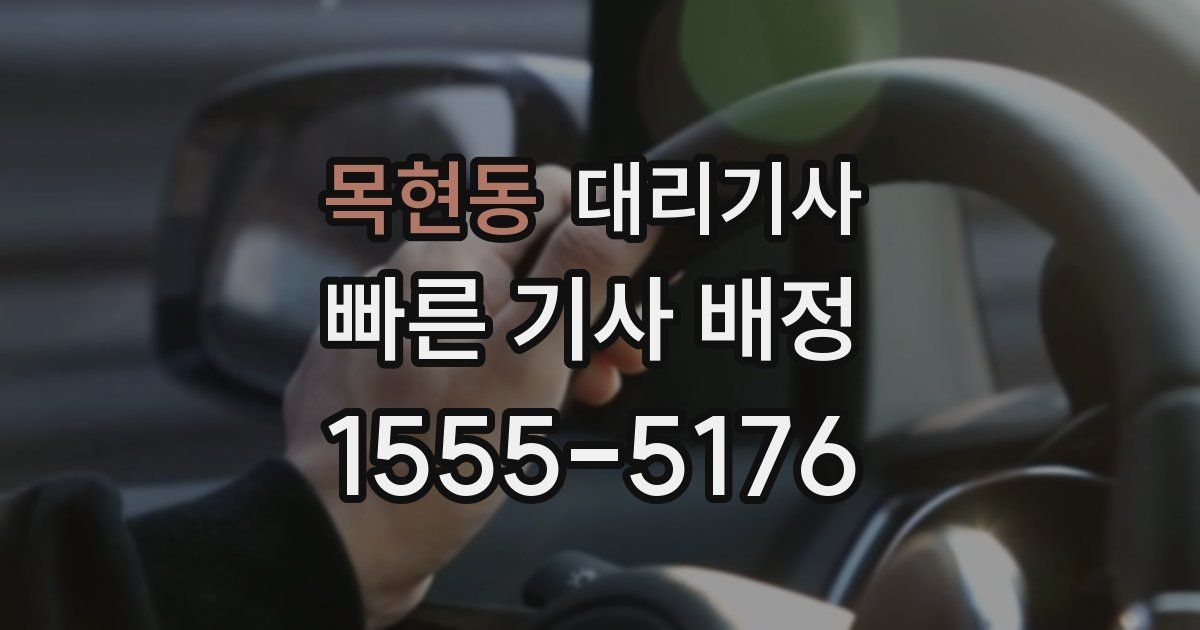 목현동 대리기사
