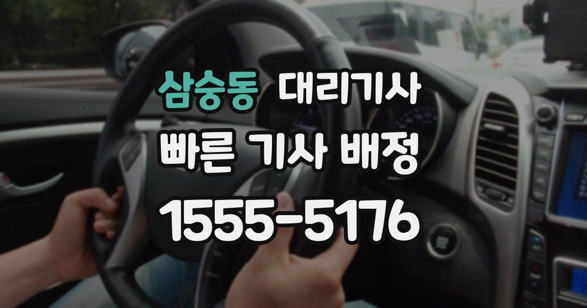 삼숭동 대리기사