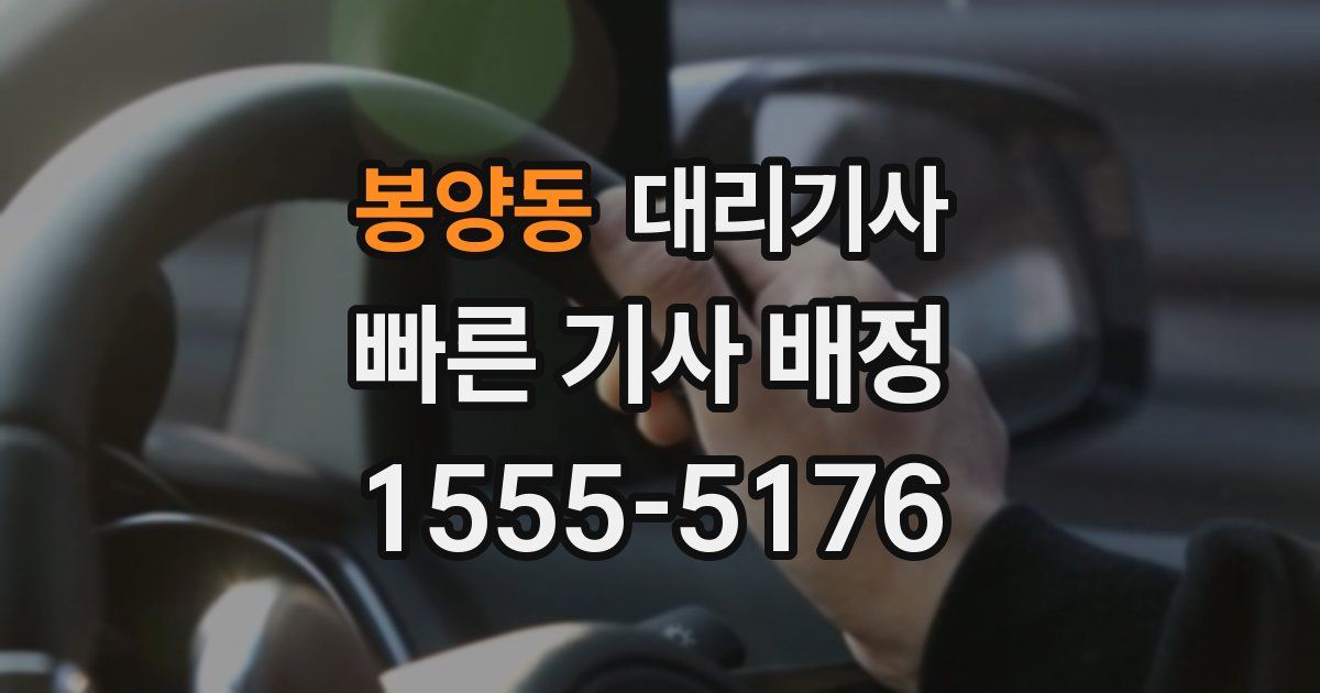 봉양동 대리기사