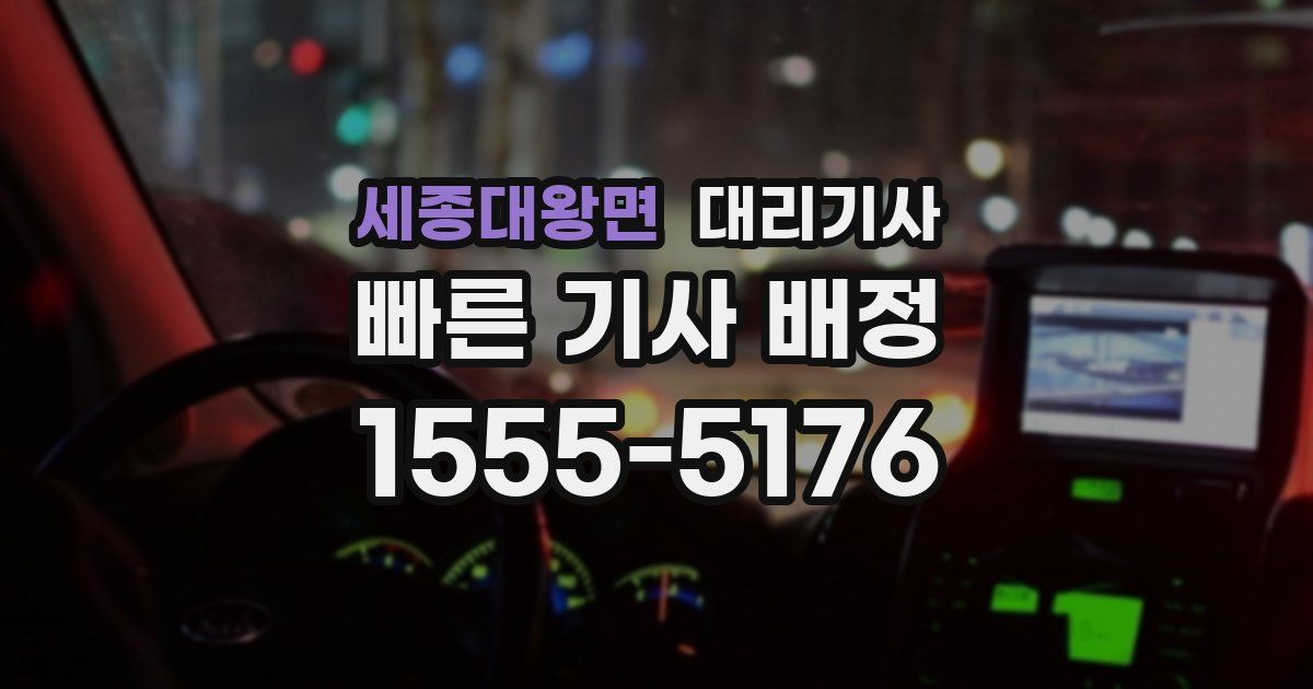 세종대왕면 대리기사