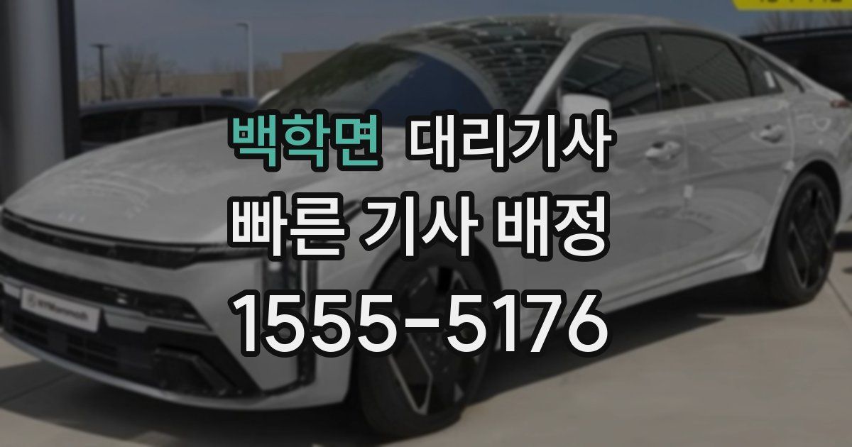 백학면 대리기사